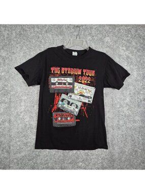 Motley Crue Def Leppard 2022 Stadium Tour T Shirt Black Size M Tee Styled Band C